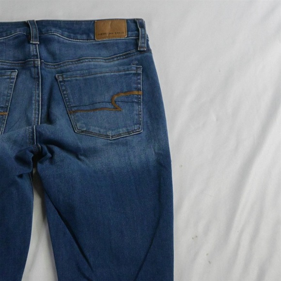 American Eagle 2 Hi Rise Jegging 360 Next Level Stretch Destroyed Denim Jeans - Picture 5 of 7